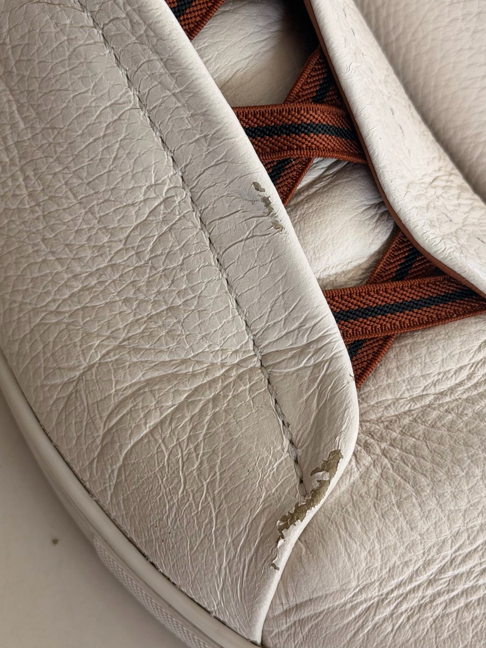 Zegna Triple Stitch Deerskin leather Slip on sneaker - Picture 3 of 8
